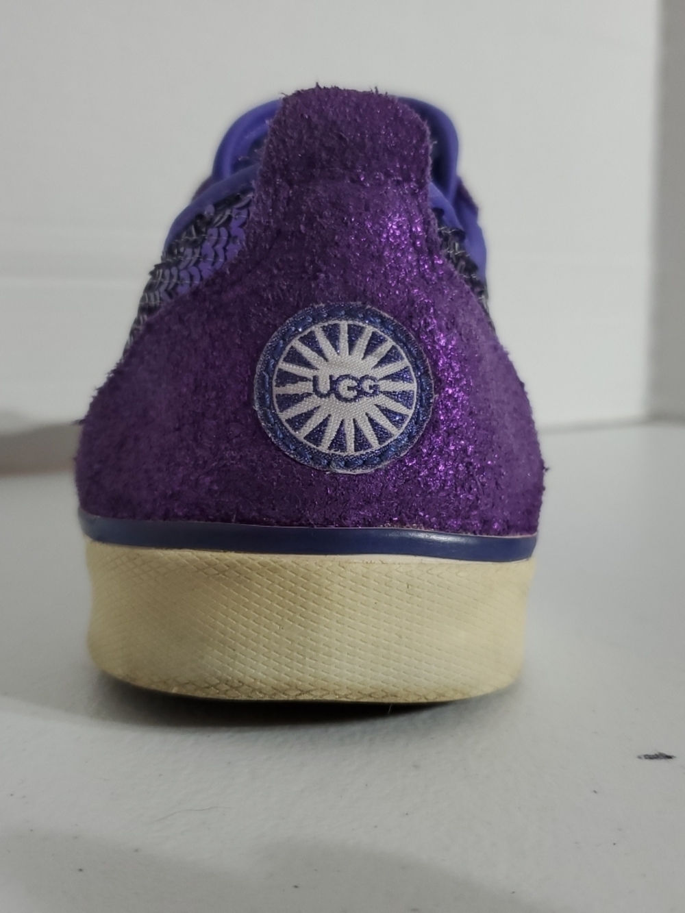 UGG Sz 10 Purple Glitter Slip-On Women’s Sneakers - Picture 6 of 14